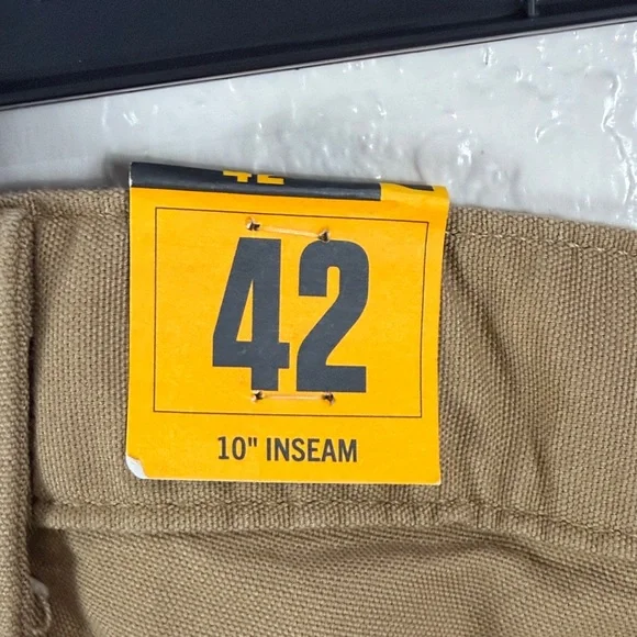 Carhartt Men’s Khaki/Tan Cargo Work Shorts,Size 42 ,Loose Fit Canvas - Picture 8 of 17